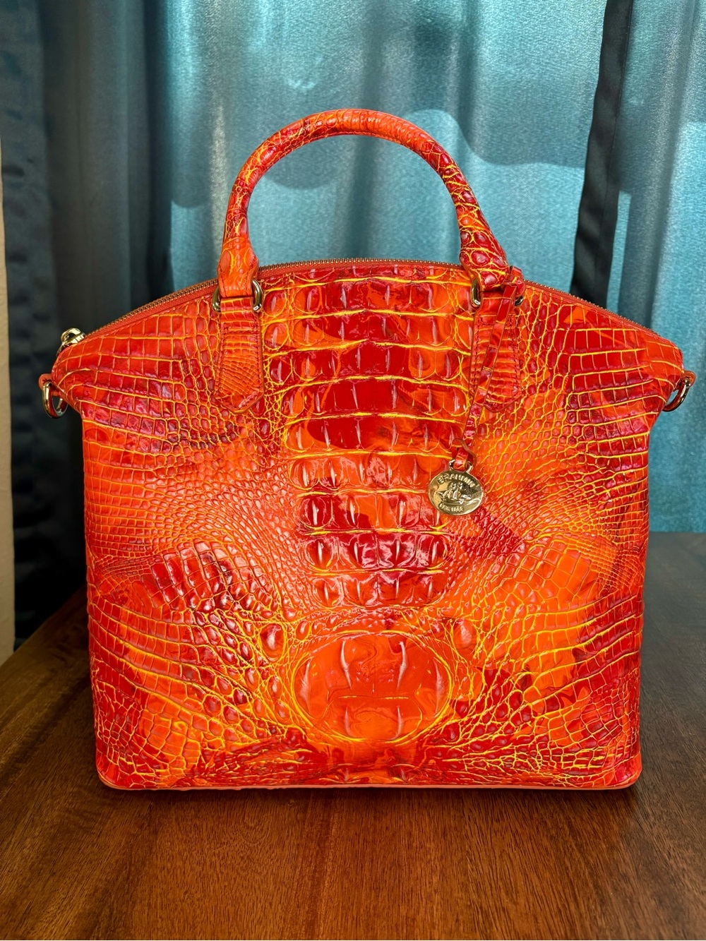 **SOLD**Brahmin EUC Lrg Duxbury - Spicy Orange - FRONT EYE - Like New - Picture 2 of 16